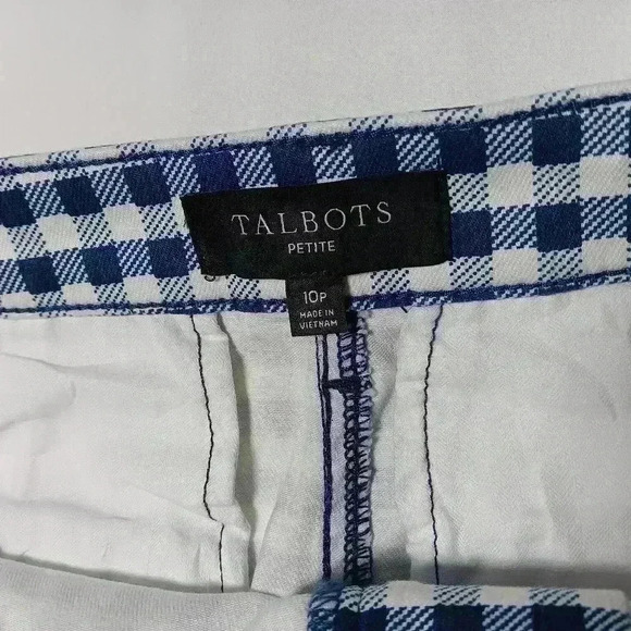Talbots  Blue and white checkered mini shirt. Size 10P. - Picture 4 of 6